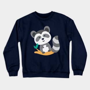 Cute raccoon, funny racoon, kawaii racon Crewneck Sweatshirt